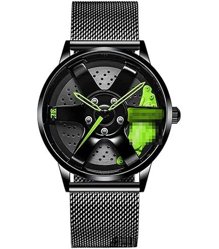 Amazon.co.jp: 自動巻き時計車のホイール時計アナログクォーツ時計